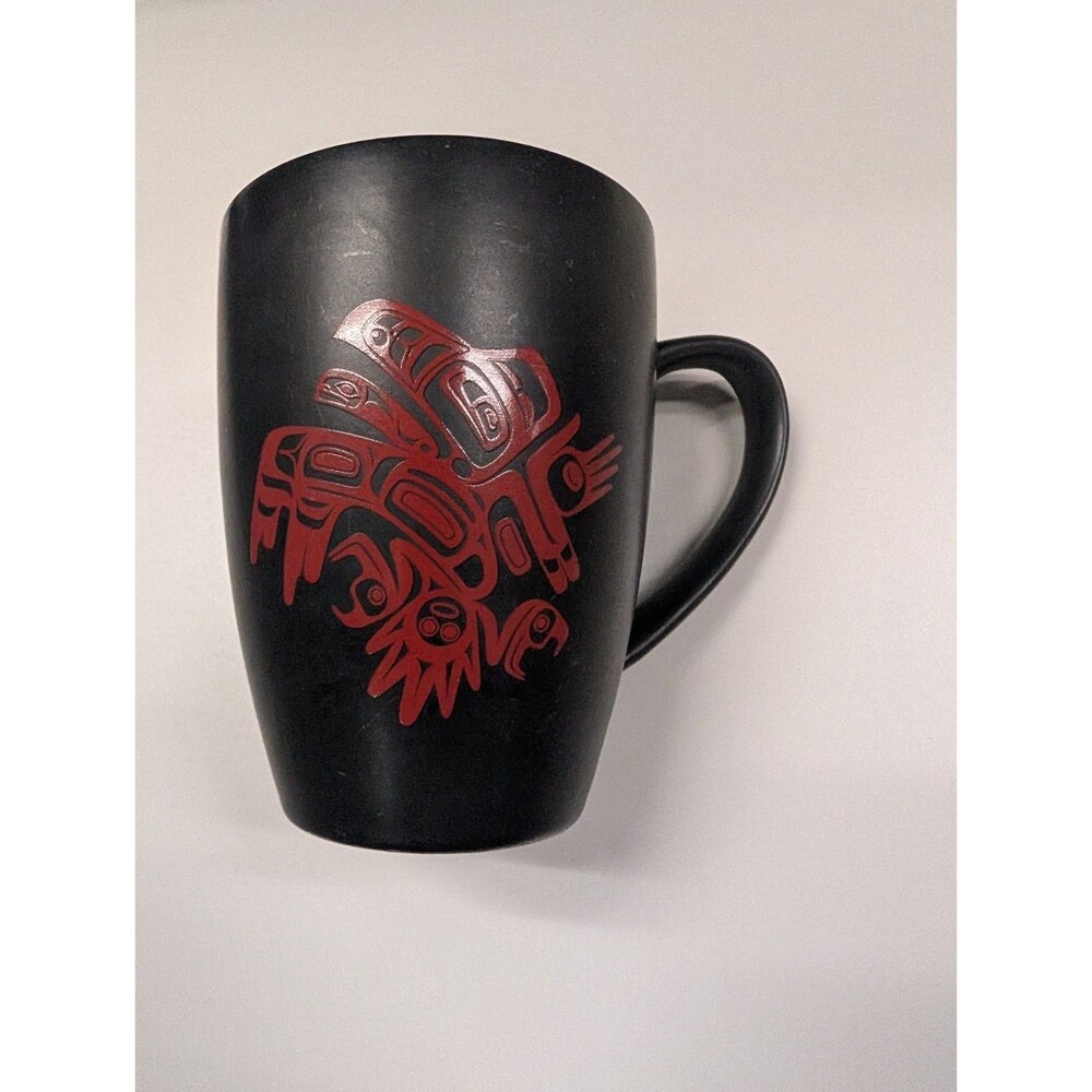 Native Home Running Raven Black & Red Coffee Mug Morgan Green Tsimshian Canada